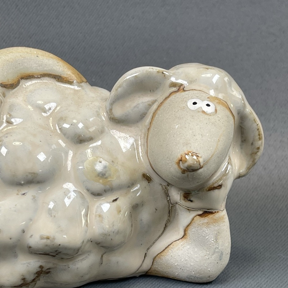Seductive Anthropomorphic Sheep Lamb Ceramic Pottery Whimsical Figurine - Picture 4 of 8